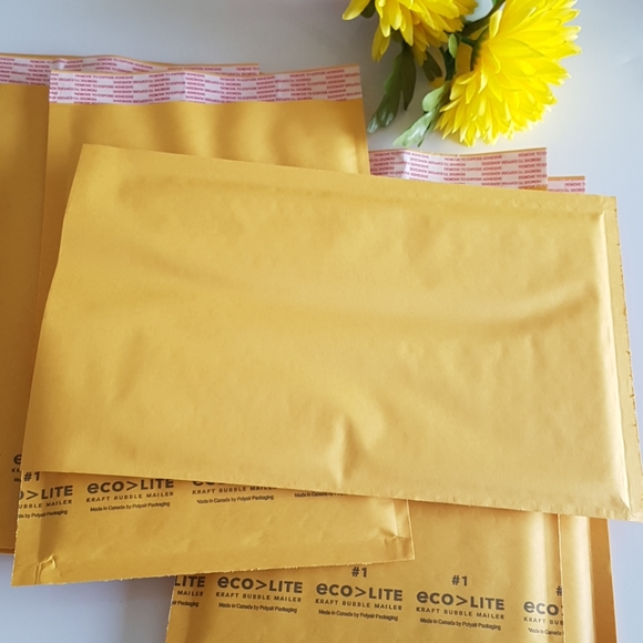 20 pcs ECOLITE Kraft Bubble Envelopes #1 7"x11.25" - Picture 3 of 3